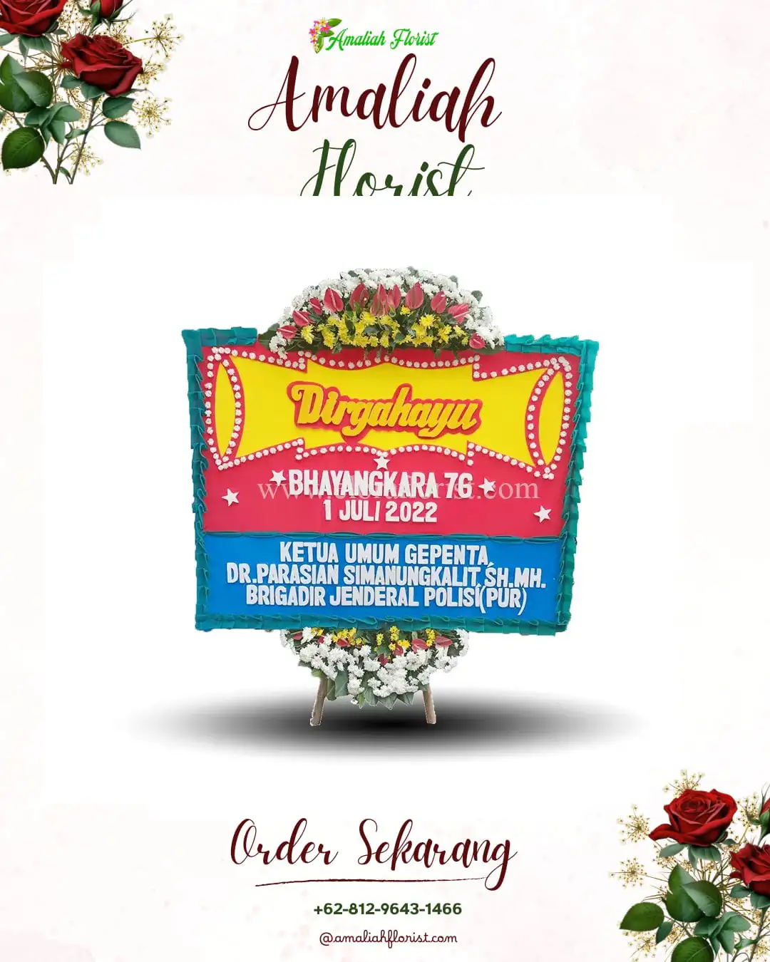 Papan Bunga HUT Ulang Tahun Kayong Utara